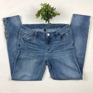 WHBM Embroidered Skimmer Jeans